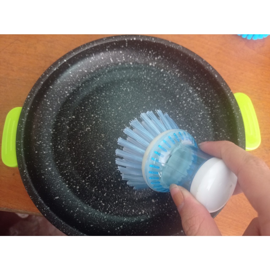 Dụng Cụ Rửa Chén Xoong Nồi Chảo Có Bình Đựng Nước Rửa Chén Tiện Dụng An Toàn Da Tay