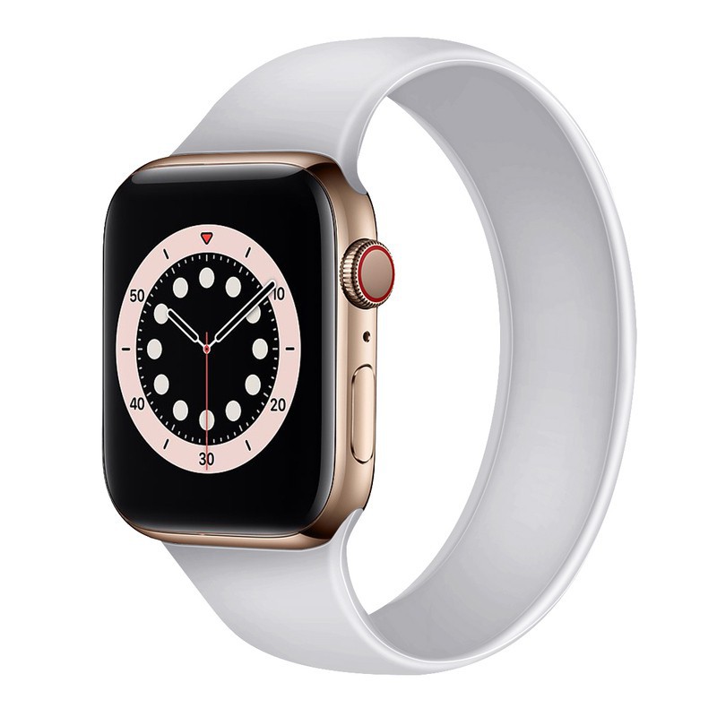 Nam Nữ Co Giãn Dây Đeo Đồng Hồ Silicon Lỏng Tích Hợp Dây Đeo Thiết Kế Không Khóa Thích Hợp Cho Apple Watch SE3 S9 S8 SE S7 S6 38mm 40mm 44mm 41mm 45mm Dây Đeo Cổ Tay