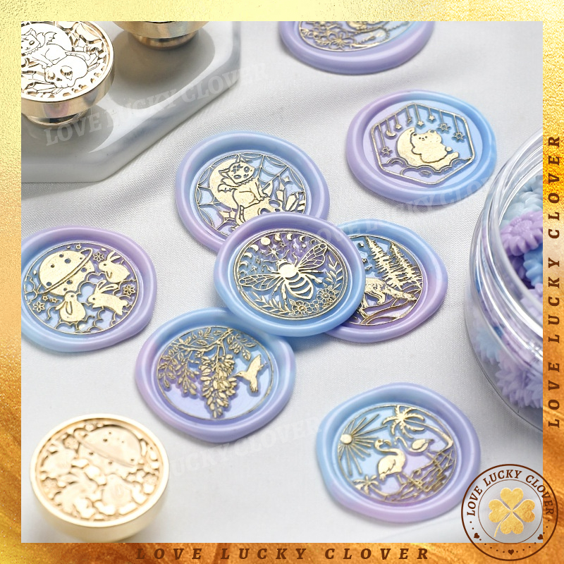 Bộ Con Dấu Bằng Đồng Dùng Làm Con Dấu Sáp Dập Nổi Hình Độc Đáo | Shopee ...