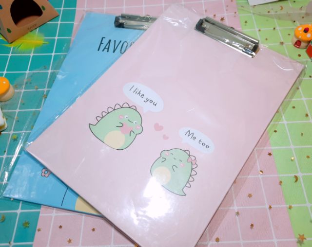 Kẹp trình tài liệu khủng long dễ thương