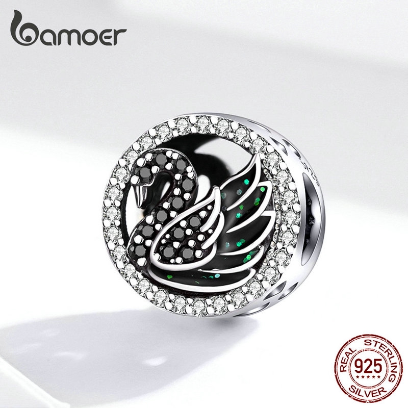 Hạt phụ kiện Bamoer bằng bạc thiết kế độc đáo sang trọng để làm trang sức SCC1342