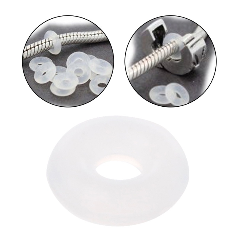 Coo 100 Chiếc DIY Phụ Kiện Miếng Đệm Cao Su Silicon Trang Sức Phát Hiện Nút Chặn Cố Định