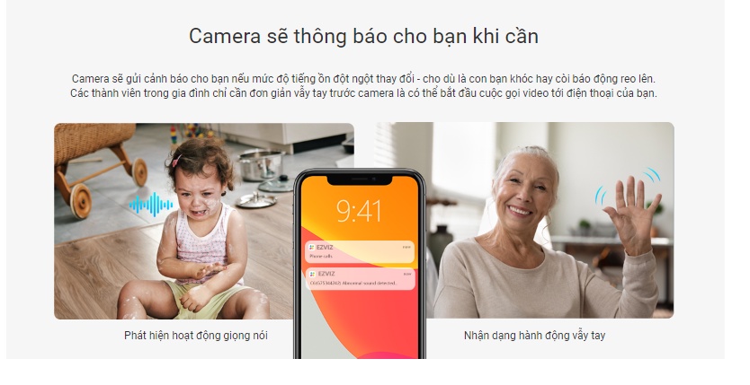 Mô tả Camera wifi ezviz h6 3k độ phân giải 3K 5.0MP phát hiện người bằng AI & giọng gói - 5