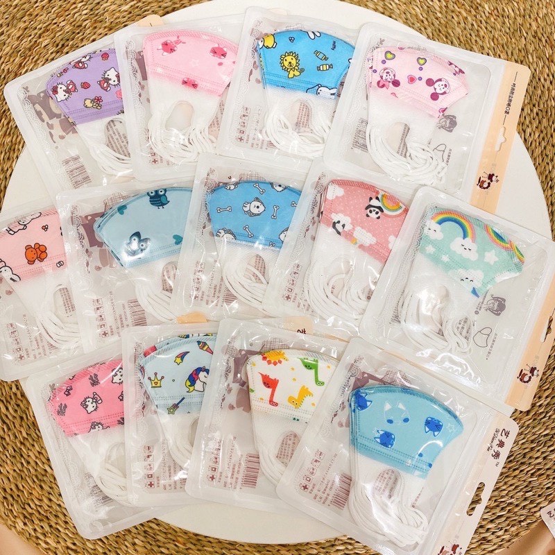 Set 20 khẩu trang trẻ em 3d cho bé sơ sinh đến 12 tuổi (hàng nhập - mẫu đẹp)