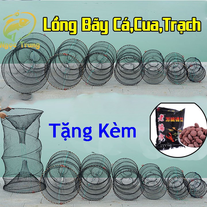 Lồng Lò Xo, Lồng Bẫy Cá, Tôm , Cua, Lươn Trạch Tặng Kèm Túi Mồi Dạng Viên - LLX113 1 vip 679jasdja