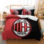 Bộ Drap giường đội bóng đá ST2 Bộ Drap giường đơn kích thước đôi FCB Liverpool Logo Phòng ngủ Vỏ gối có thể giặt thoải mái