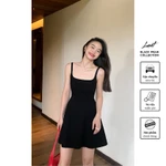 Váy đầm đen xoè 2 dây thời trang nữ LUST chất liệu dày dặn cao cấp thiết kế đẹp ôm body - M8 — ảnh 5