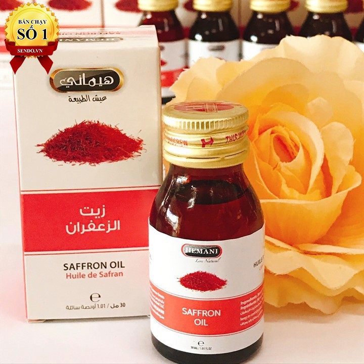 Saffron Oil Tinh dầu Nhụy Hoa Nghệ Tây Chính Hãng Thương Hiệu Hemani