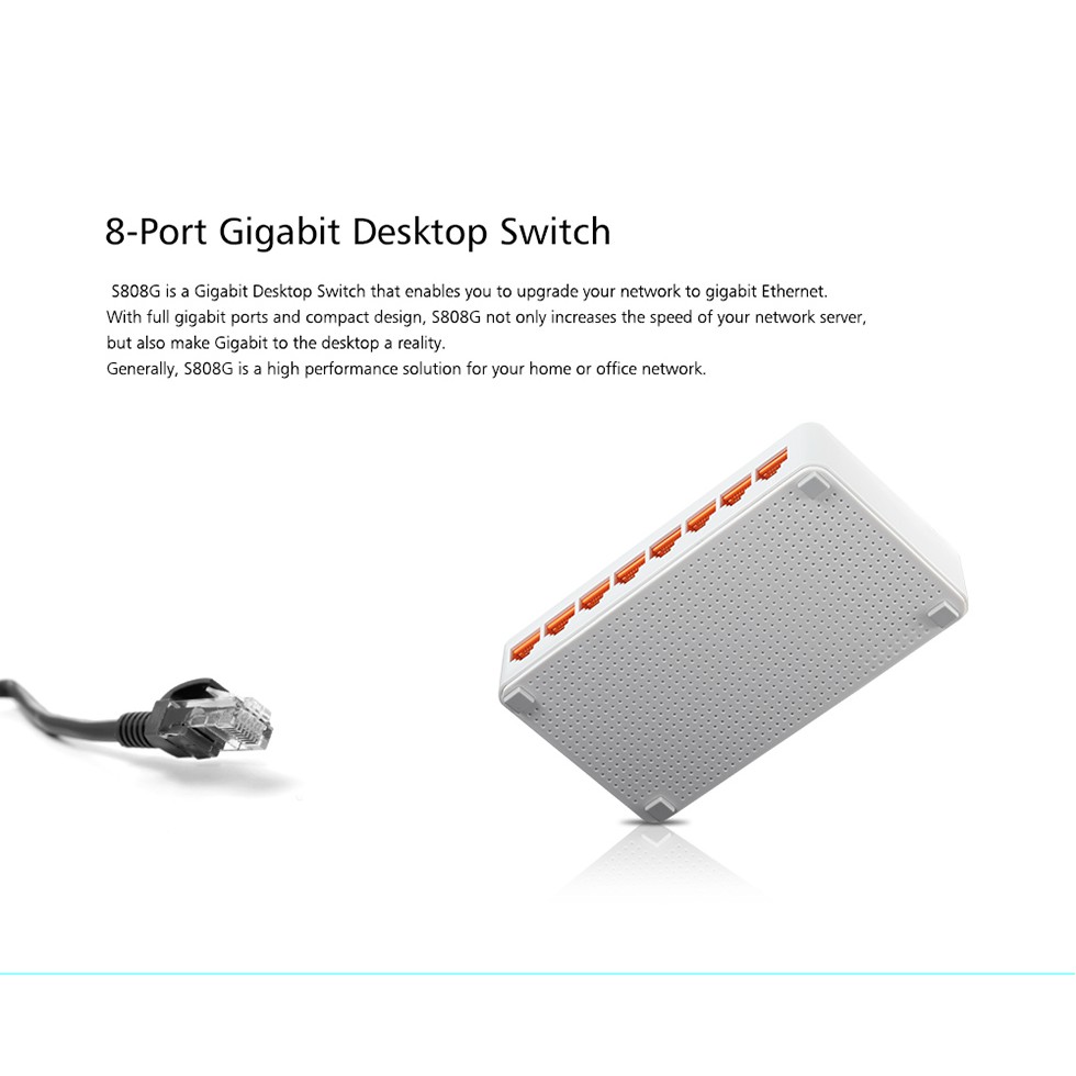 [Hoả Tốc] Bộ chia mạng Switch 8 cổng Gigabit TOTOLINK S808G V3 cho PC Laptop dễ sử dụng