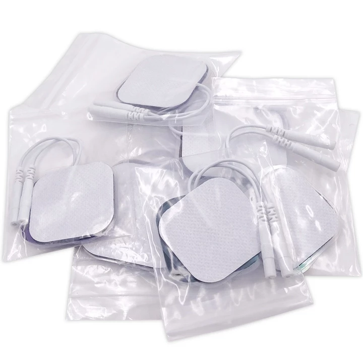 Salorie 4x4cm / 5x5cm Tấm điện cực cho hàng chục điện Máy châm cứu kỹ thuật số Máy mát xa cơ thể Máy kích thích cơ bắp – 2