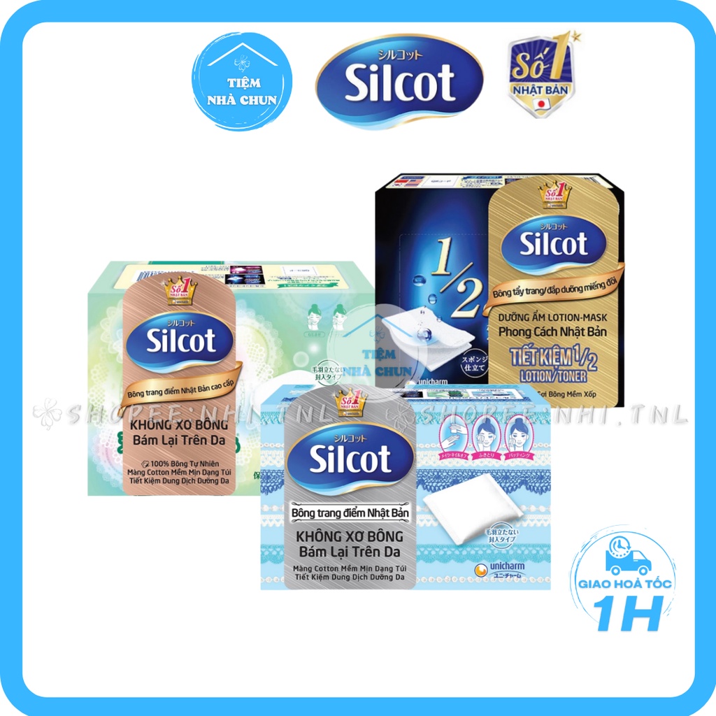 Bông Tẩy Trang (Bông Trang Điểm) Silcot Nhật Bản hàng nhập khẩu chính ...