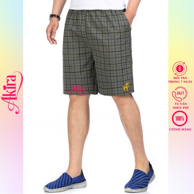 Combo 2 Quần đùi nam mặc nhà hình con nai thời trang, chất lượng, phù hợp với mọi độ tuổi, quần con nai Akira