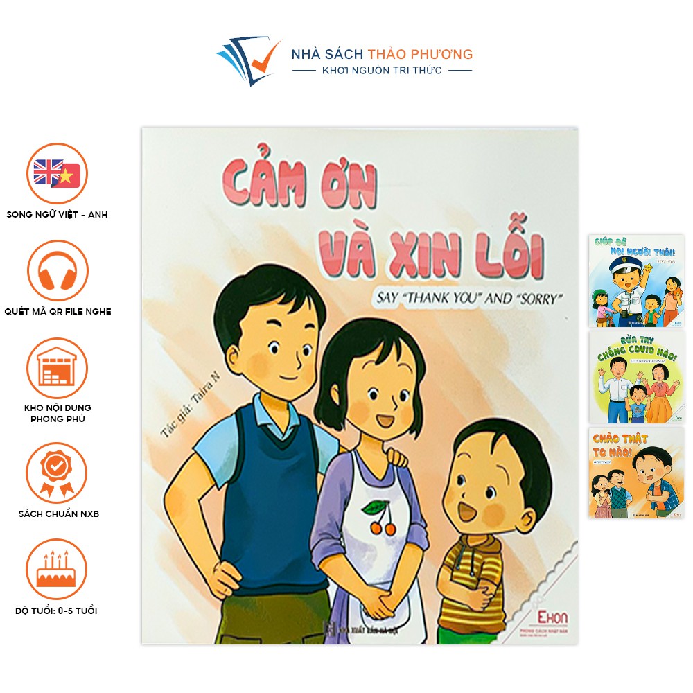 Sách - Ehon Kỹ năng sống Chuyện của Bon song ngữ Việt Anh (Combo 4 cuốn)