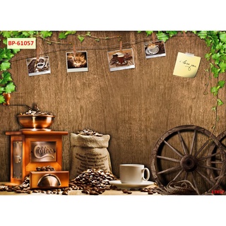 Tranh dán tường quán ăn Quán Cafe, Trà Sữa, Trang Trí Cửa Hàng