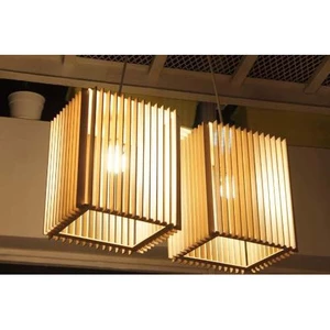 Đèn hình hộp trang trí Gỗ DIY 041