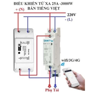 Combo bộ điều khiển qua điện thoại tuyabasic + contactor NCH8