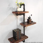 Kệ 3 tầng chất liệu ống sắt kệ để sách treo tường bền đẹp lắp ráp gắn tường trang trí nhà quán cafe đẹp, độc, lạ — ảnh 3