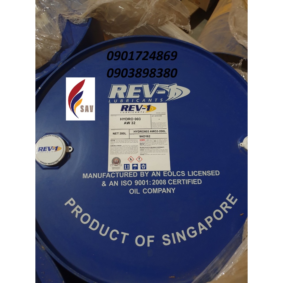 DẦU THỦY LỰC HYDRAULIC OIL AW32 200L REV1 - NHẬP KHẨU SINGAPORE ...