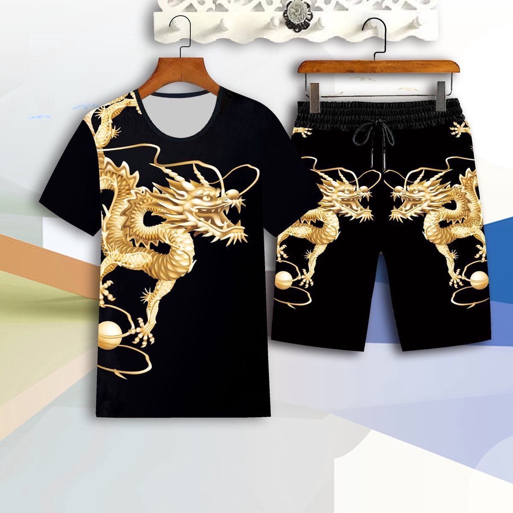 Phù Hợp Với Nam Áo Thun Tay Ngắn Mùa Hè Dạo Phố Rời Hợp Thời Trang Bộ Quần Áo Phù Hợp Với Đẹp Trai Mùa Hè Hợp Thời Trang