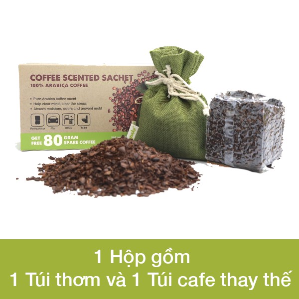 Ảnh Túi Thơm Cafe Arabica Rang Mộc Khử Mùi Xe Hơi, Phòng Ngủ - Hapaku 1