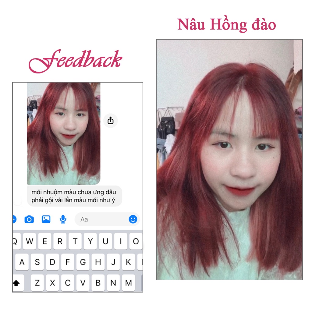 Thuốc nhuộm tóc Nâu Hồng Đào 100ml màu nhuộm lên chuẩn tone