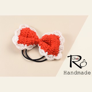 Dây buộc tóc tiểu thư nơ to cho nữ và bé gái 10cm |Đồ cột tóc Hàn Quốc sang chảnh |Shop Rô Handmade