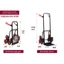 Xe đẩy hàng leo cầu thang 6 bánh rút gọn tải trọng 150kg Nhật Bản FUJIHOME 6150, xe kéo hàng lên xuống cầu thang xếp gọn