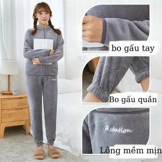 Bộ đồ thu đông - Bộ quần áo lông cừu chất siêu đẹp