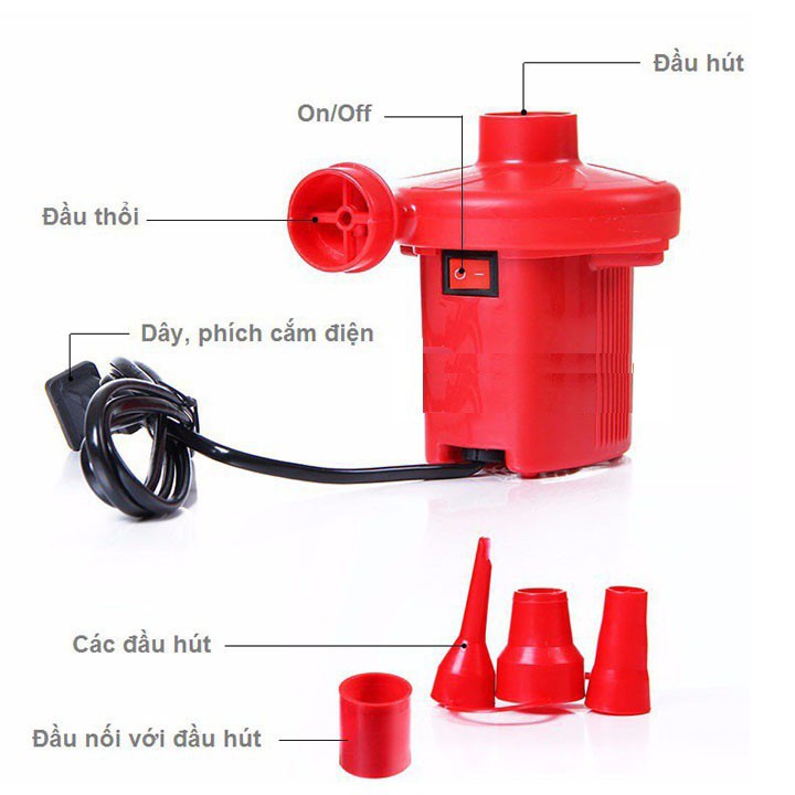 Bơm điện 2 chiều bơm và hút chân không tiện lợi