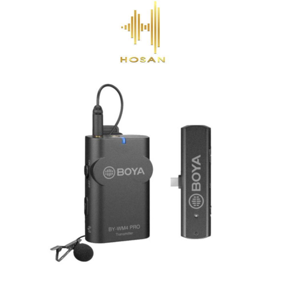 Micro thu âm HOSAN WM4 PRO-K5 cồng cắm type c lọc tiếng ồn, sử dụng liên tục tối đa 13 giờ