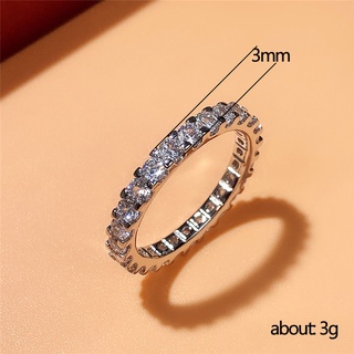 Nhẫn Cưới Bằng Bạc 925 Đính Đá Zircon Đơn Giản Thời Trang Cho Nữ
