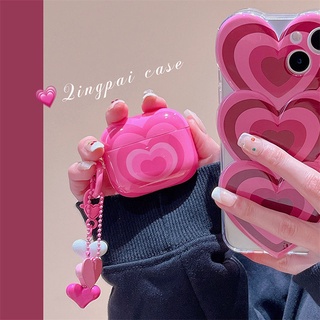 Ốp lưng AirPods 4 2024 mới AirPods cho AirPods 1 2 3 Pro Pro2 TPU Apple Tai nghe không dây Vỏ ins Hoa hồng Trái tim đỏ có dây buộc