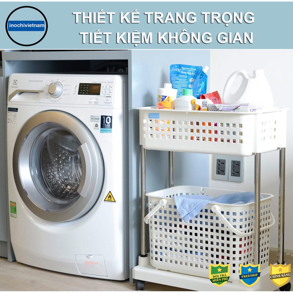 Làn đi sinh Có Nắp - Giỏ xách quai giữa có nắp Inochi Nhựa Cao Cấp Chắc Chắn Sang Trọng Gọn Gàng  Đựng Được Nhiều Đồ