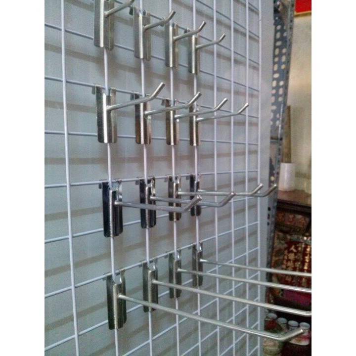 Combo 10 Móc treo ốp lưng, phụ kiện điện thoại, móc cài lưới sắt chất liệu mạ kẽm, tay cài lưới sắt