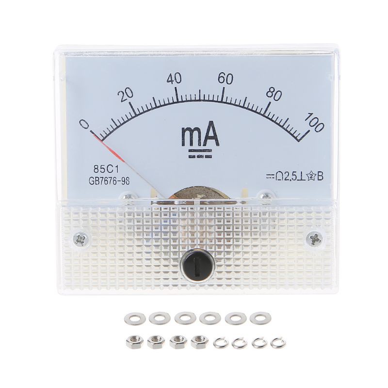 Ampe kế cơ 85C1 DC bảng đồng hồ đo dòng điện tương tự loại con trỏ 1/2/3/3
