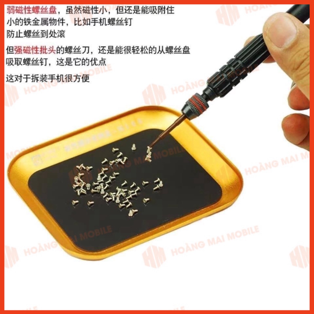 Khay nam châm đựng ốc vít dùng để đựng, phân loại và giữ ốc vít, linh kiện nhỏ