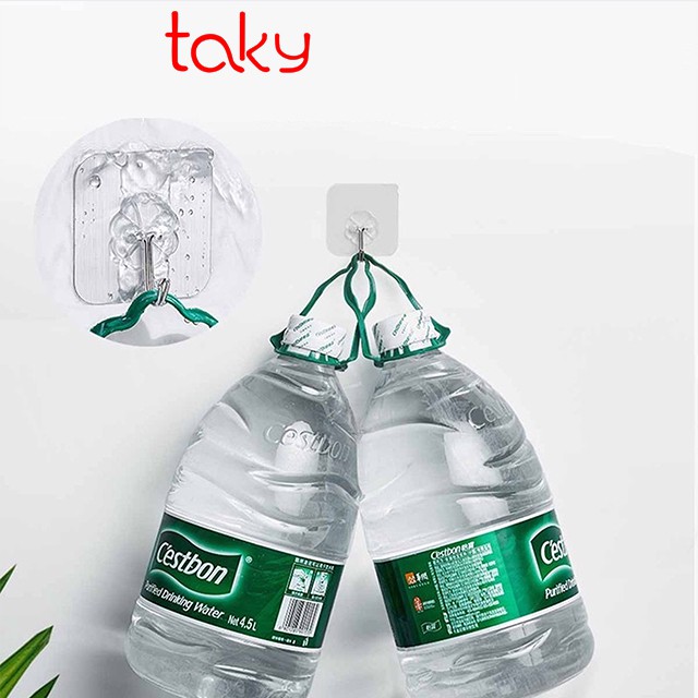 Ảnh 10 Móc Nhựa - Taky, Trong Suốt Dán Tường Siêu Dính, Tiện Dụng, Treo Đồ Trong Gia Đình Và Văn Phòng Tiện Dụng. 2213Set10 3
