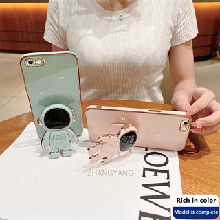 ốp lưng iPhone 7 8 7 plus 8 plus 6 6s 6 plus TPU Mạ điện 3D Phi hành gia có chân đế ốp điện thoại iPhone 7 8 7 plus 8 plus 6 6s 6 plus