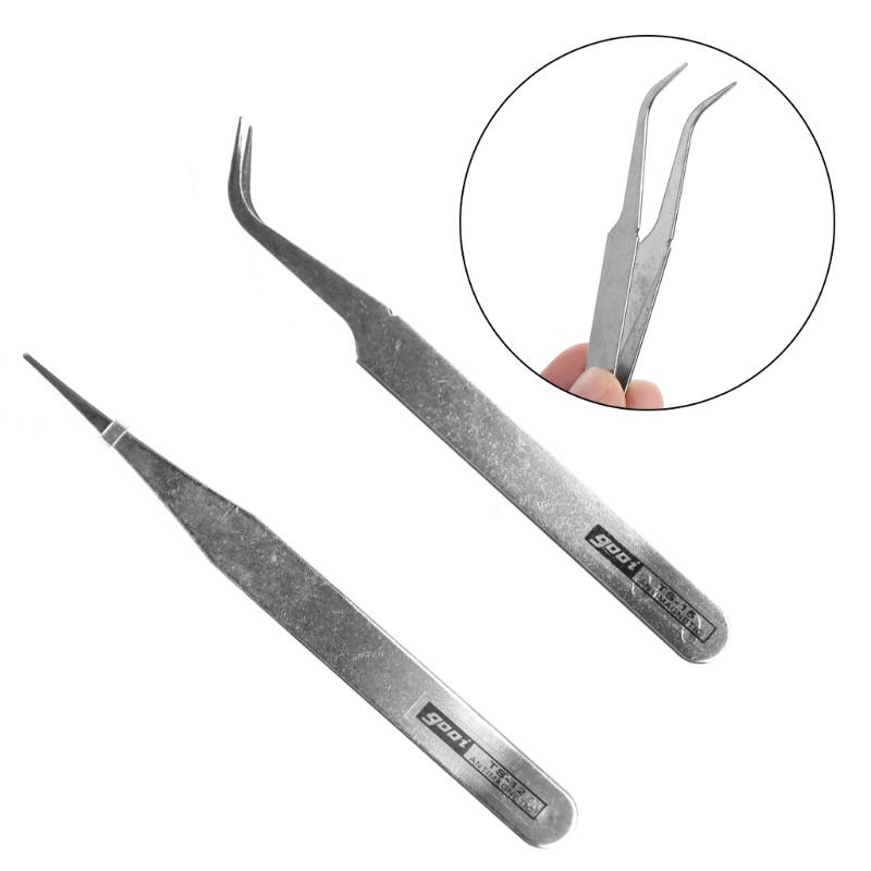 Ff Nhíp nhọn Đầu kim chính xác Nhíp bằng thép không gỉ Nhíp thẳng trung bình cho DIY