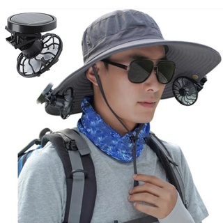 Quạt Mini Năng Lượng Mặt Trời Kèm Kẹp Nón Tiện Dụng Khi Đi Cắm Trại
