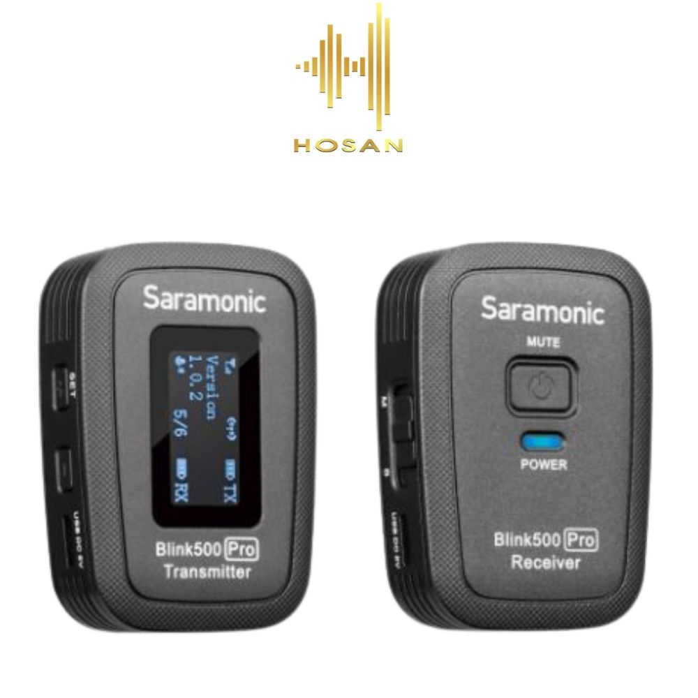 Micro thu âm Saramonic Blink 500 Pro B1 tần số hoạt động 2.4GHz thời lượng pin 8 giờ