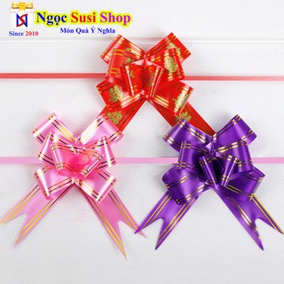 COMBO 10 NƠ RÚT MÀU GÓI QUÀ TRANG TRÍ SIÊU ĐẸP CHỌN SIZE - GIAO MẪU MÀU NGẪU NHIÊN