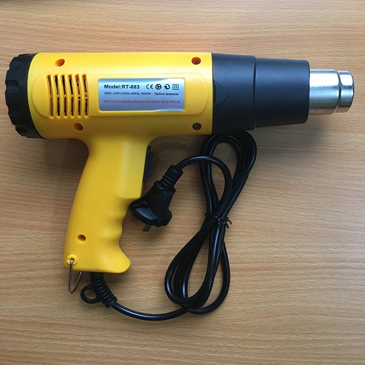 Máy khò nhiệt màng co 1800w thổi hơi nóng sấy nilong đóng hàng