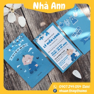 ♥️ Thiệp Sinh Nhật - Thiệp Thôi Nôi Dành Cho Bé Trai in nội dung ...