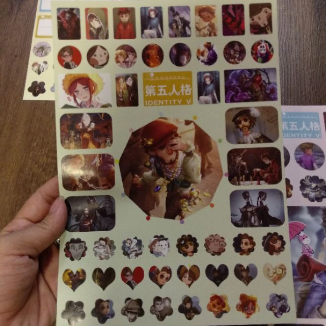 Set 4 tấm sticker Identity V