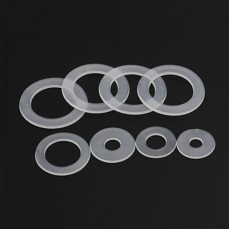 Vòng đệm nylon trắng, máy giặt phẳng nhựa, vòng đệm M3/M3.5/M4/M5/M6/M8/M10
