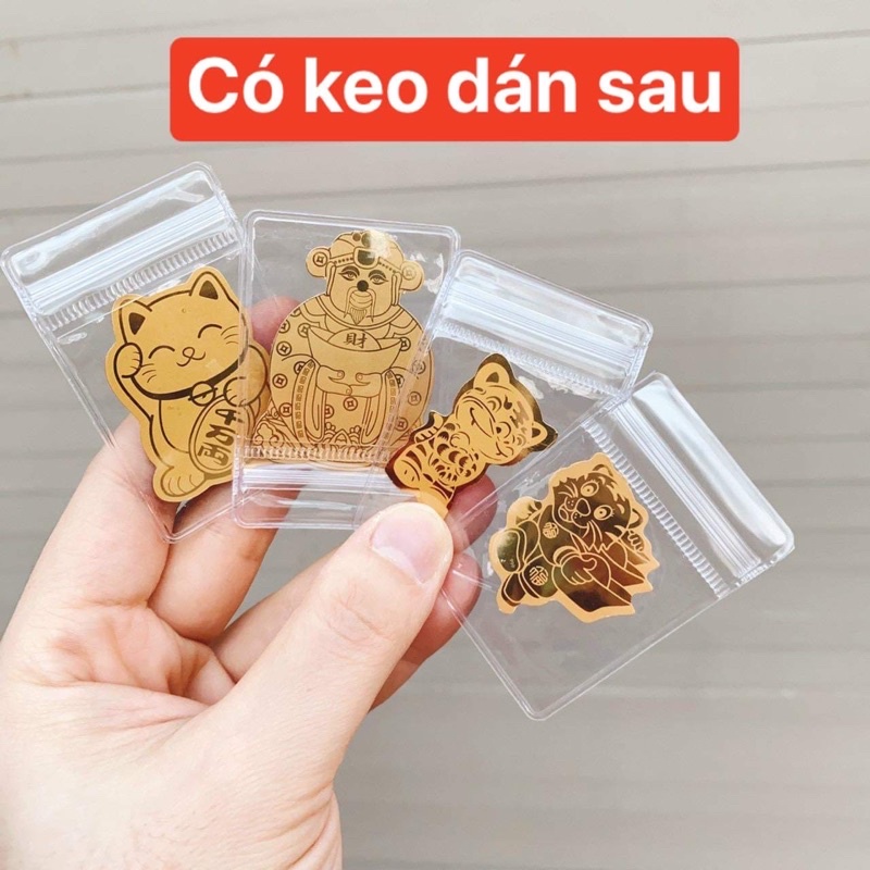 Miếng dán  Mèo Thần Tài - Hổ Thần Tài - Ông Thần Tài