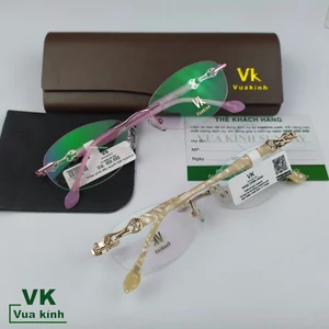 Gọng kính cận khoan không viền VK72