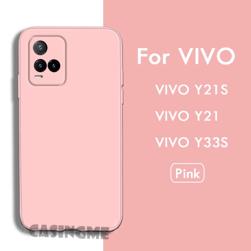 Ốp điện thoại silicon dẻo mềm hình vuông chống sốc bảo vệ Camera cho Vivo Y33s Y21s Y21 Y 33 21 S