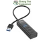 Hub USB 4 Cổng Hoco HB25, Dây Dài 30CM - BH 1 Năm Chính Hãng - Hoàng Yến Computer